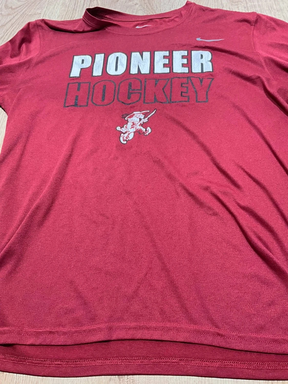 T-shirt Manches Longues Nike Dri-Fit Pioneer Hockey Homme L Bordeaux – photo 4